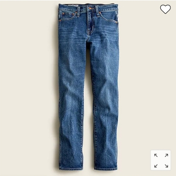 NWT J. Crew 9" Vintage Slim Straight jeans size 23 petite - Picture 2 of 6
